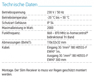 Preview: Heating Slim Receiver io Plug