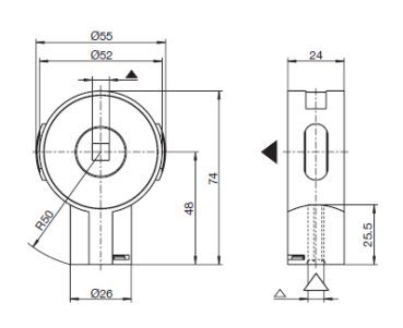 Kegelrad Getriebe 2,7:1 (6-Kant 6mm / 4-Kant 9mm)