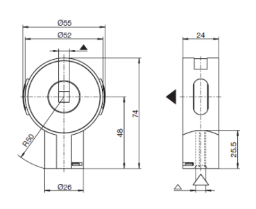 Preview: Kegelrad Getriebe 2,7:1 (6-Kant 6mm / 4-Kant 9mm)