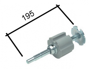 Preview: Wellenzapfen verstellbar zu 70mm Nutwelle Rundung=12mm