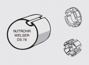 Adapter + Mitnehmer zu Nutwelle 78mm