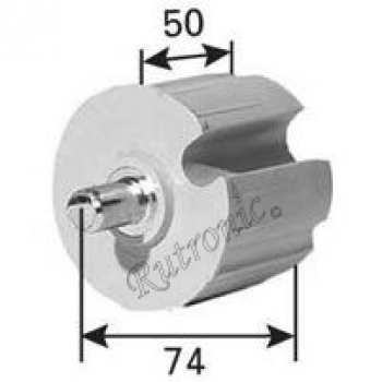 Wellenzapfen 70 mm zu Nutwelle, Stift 12 mm