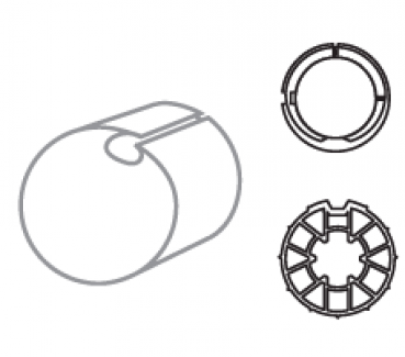 Adapter + Mitnehmer Set 12 für Flachnutrohr 48