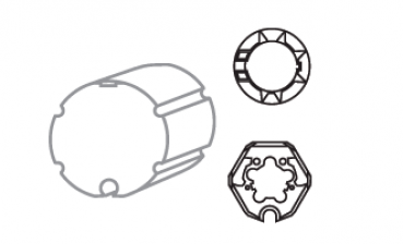 Adapter + Mitnehmer Set 2 für Griesser Welle 70