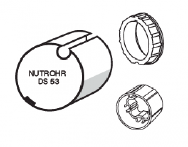 Adapter + Mitnehmer Set 13 für DS 53x1.5mm Rundnutrohr
