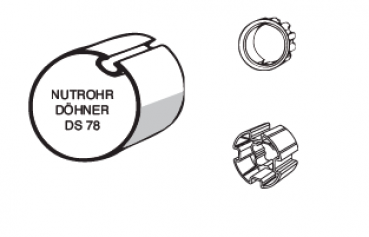 Adapter + Mitnehmer Set 6 für DS 78 Flachnut