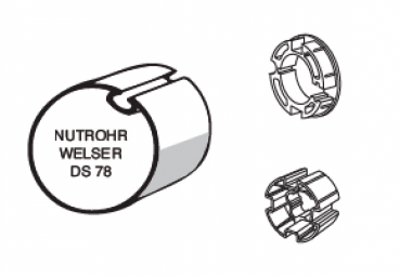 Adapter + Mitnehmer Set 3 für DS 78 Flachnut + Rundnut