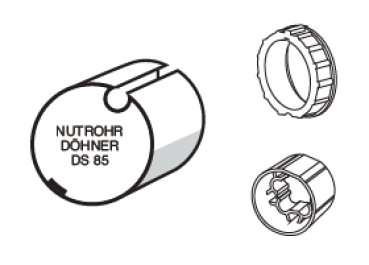 Adapter + Mitnehmer Set 4 für DS 85 Rundnut