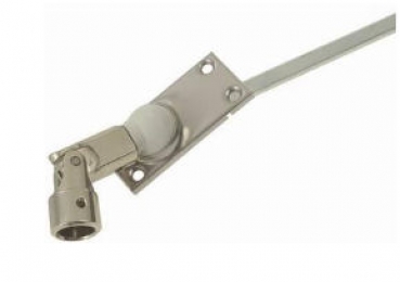 Kreuzgelenk Inox abgeschröpft 45° Platte 32x70mm mit Rohranschluss