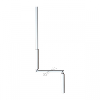 Preview: Kurbelstange Alu- Kurbelgriff Alu weiss, inkl. Sicherungsclip, L=1250mm