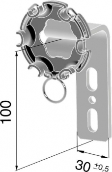Antriebslager 60mm gekröpft