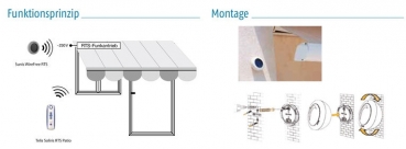 Preview: Sunis WireFree RTS Solarbetriebener Sonnensensor