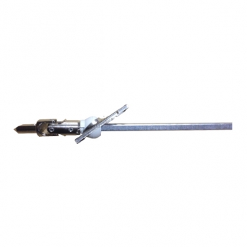 Preview: Kreuzgelenk Inox abgeschröpft 45° Platte 32x70mm mit Clipanschluss