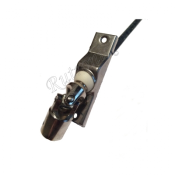 Kreuzgelenk Inox 45° Platte 22x85mm Rohranschluss, abgeschröpft
