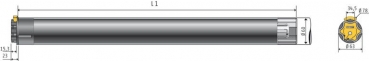 Preview: HiPro LT 60 Motor Taurus 120Nm mit 1m Kabel weiss