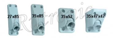 Abdeck- Eckplatte 35x47x47mm 60°