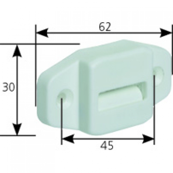 Gurtendurchführung PVC mit Bürste (vertikal)