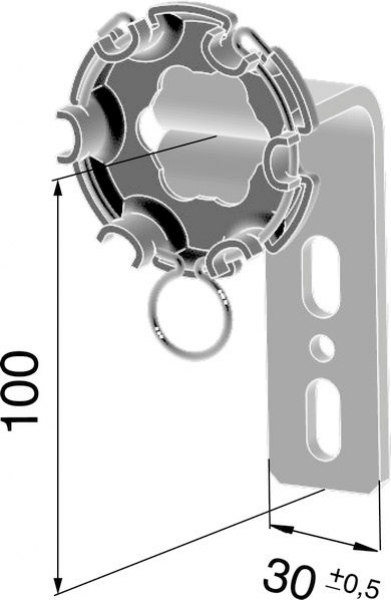 Antriebslager 60mm gekröpft