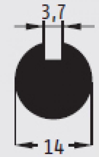 Somfy Wellenadapter zu Nutachse 14mm
